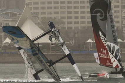 Extreme Sailing Series, Qingdao a testa in giù