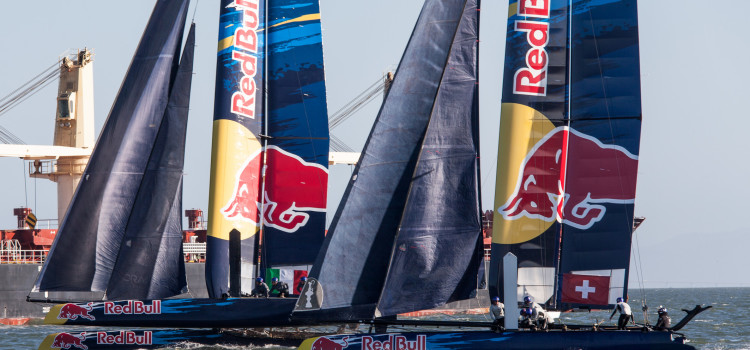 Red Bull Youth America’s Cup, Team Tilt and Emirates Team New Zealand hand by hand