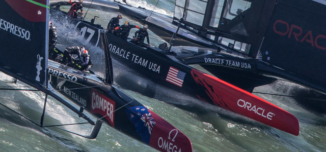 America’s Cup, i kiwi quasi scuffiano e Oracle Team USA ne approfitta