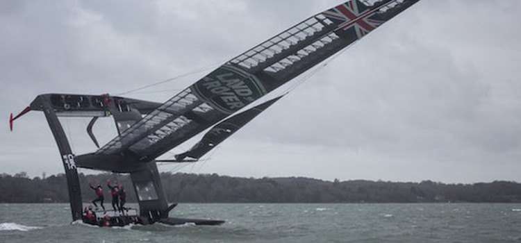 America’s Cup, Land Rover BAR capsized with the AC45
