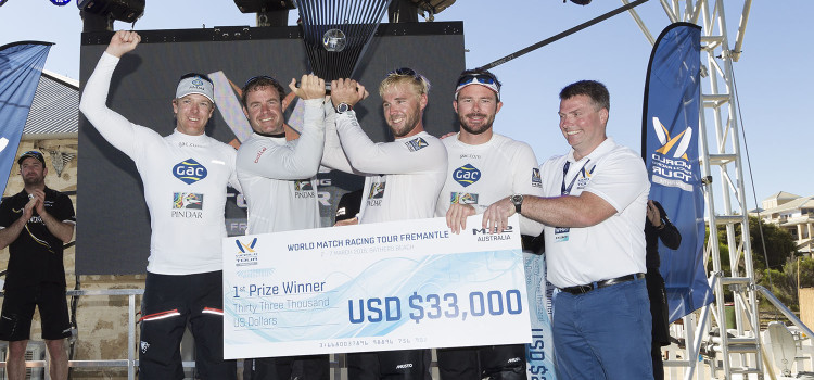 World Match Racing Tour, in Fremantle Ian Williams is smiling